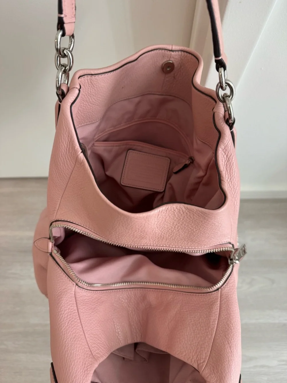 Coach Madison Soft Pebbled Leather Phoebe Bag - Blush Pink - Picture 4 of 5